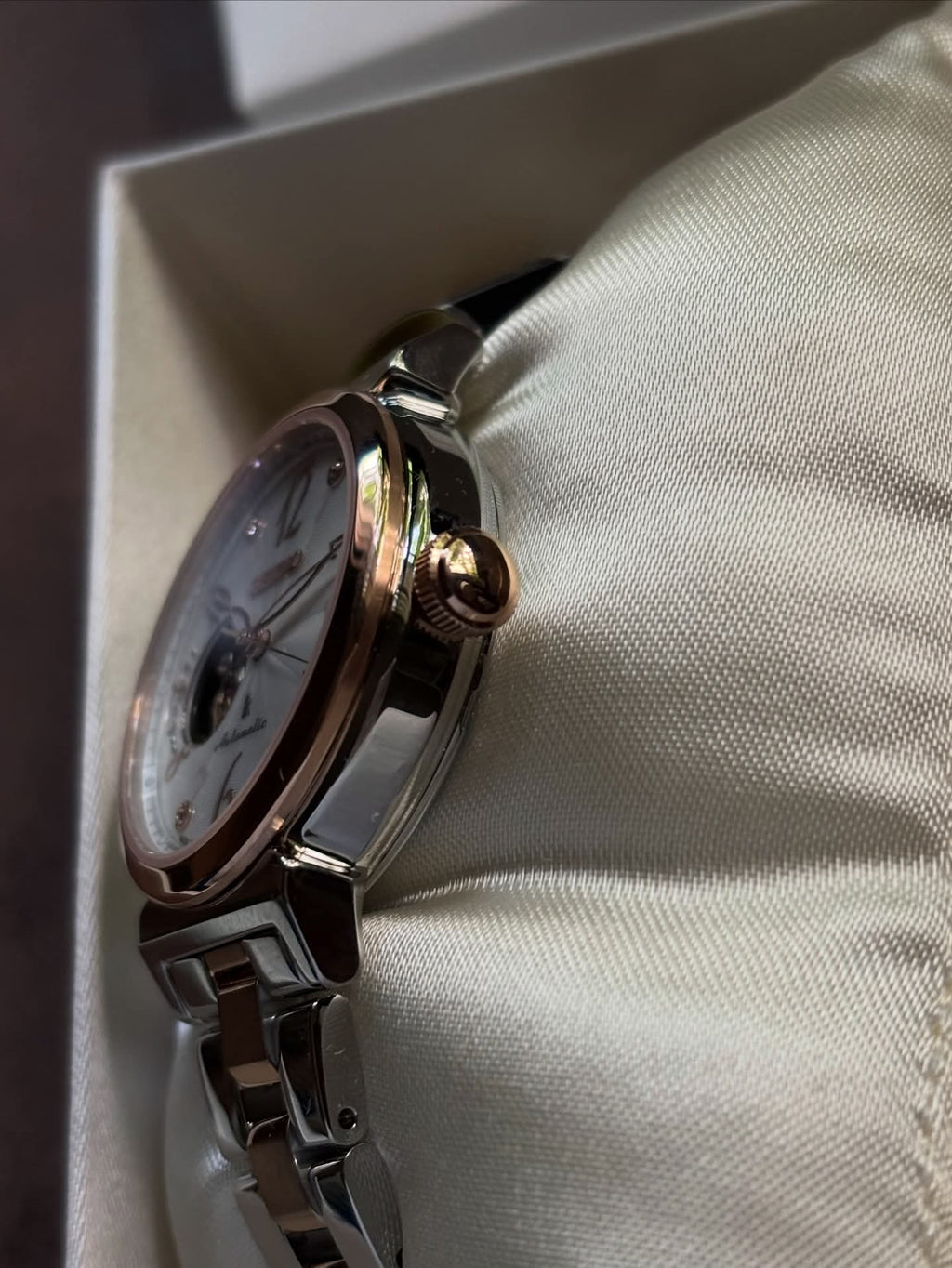 Seiko Lukia Open Heart Two Tone Japan Automatic Watch BNIB
